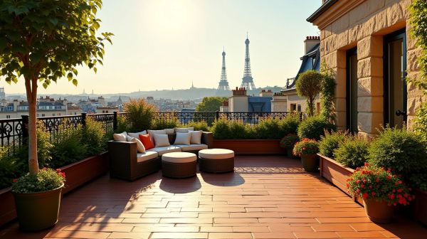 Aménagement de terrasse à Paris : rooftops et toits-terrasses