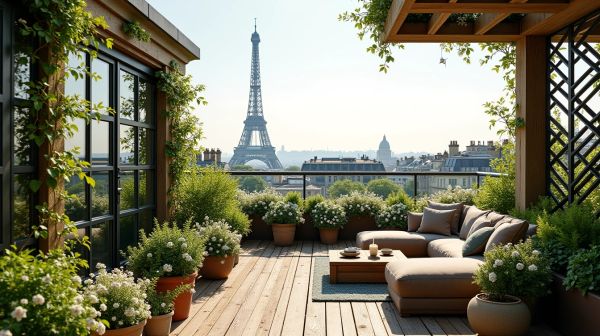 Aménagement de terrasse à Paris : rooftops et toits-terrasses