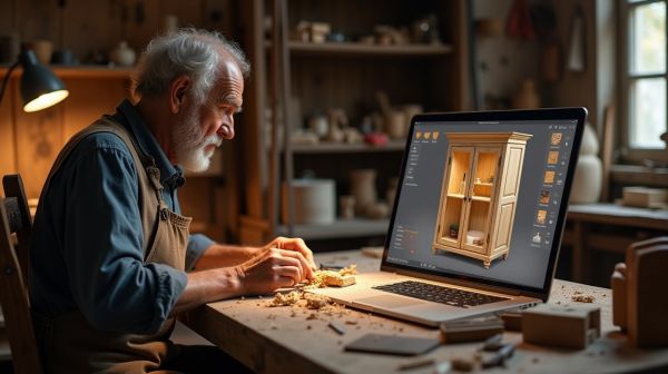 Le menuisier, son atelier et sa vitrine numérique